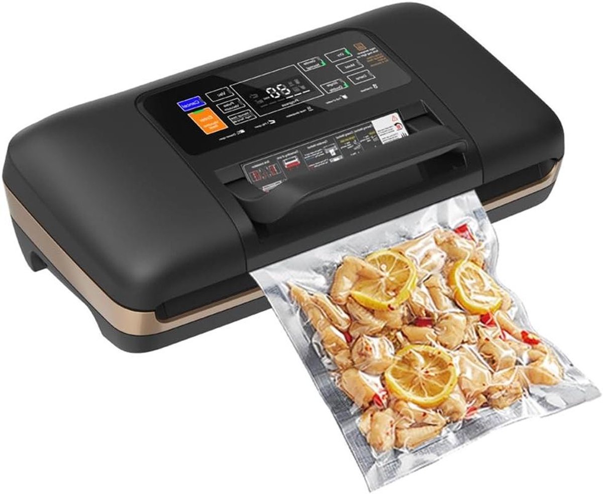 Vacumeermachine Voedsel - Food Saver - Voedsel Vers Houden - Dubbele Hitteverzegeling - 85 kpa Krachtig - Zwart