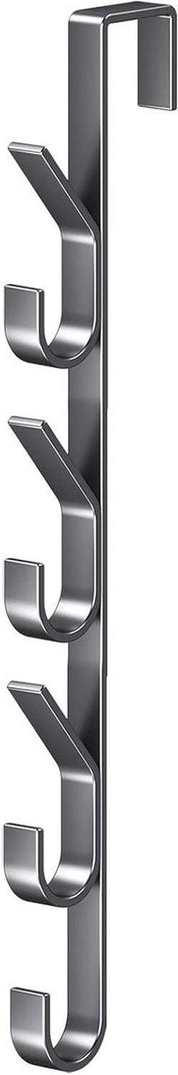 Deur Hanger - Opberghanger - Ruimte Besparen - Stevig Carbon Staal - 31 x 8 x 4 cm - Grijs