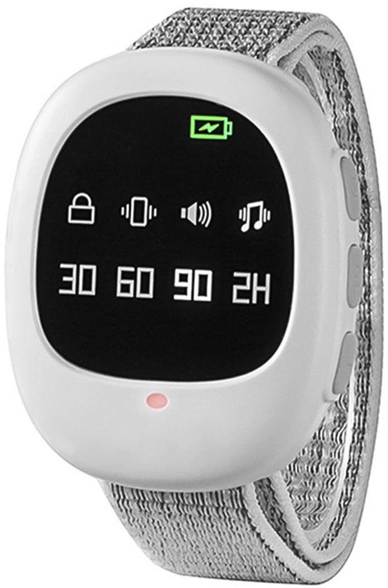 ONF3 - Draadloze bedplaswekker - Plaswekker Horloge - Veilig en comfortabel - Oplaadbaar - Zindelijkheidstraining - Geschikt voor ouderen en jon...