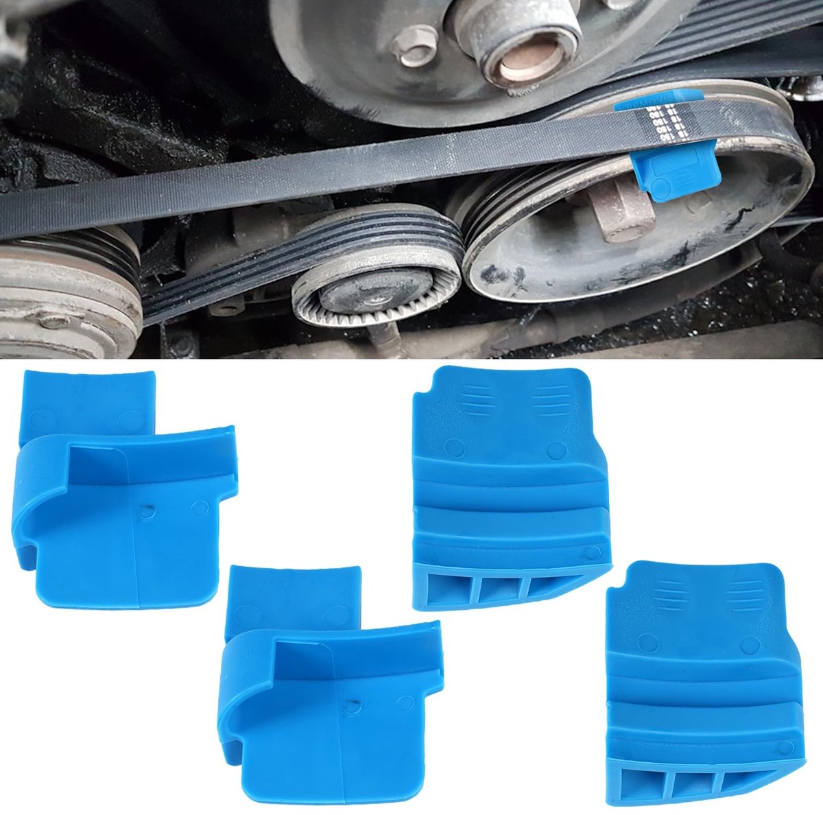 ONF3 - Stretch Riem Verwijder- en Installatietool Set - 4-delige set - ideaal voor auto onderhoud - geschikt voor auto's en vrachtwagens - profe...