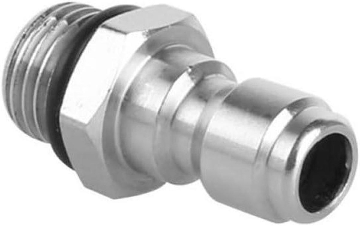 Koppelstuk Hogedrukreiniger - Snelkoppeling Adapter - Auto Wassen - Roestvrij Staal - 1/4 Inch - Zilverkleurig