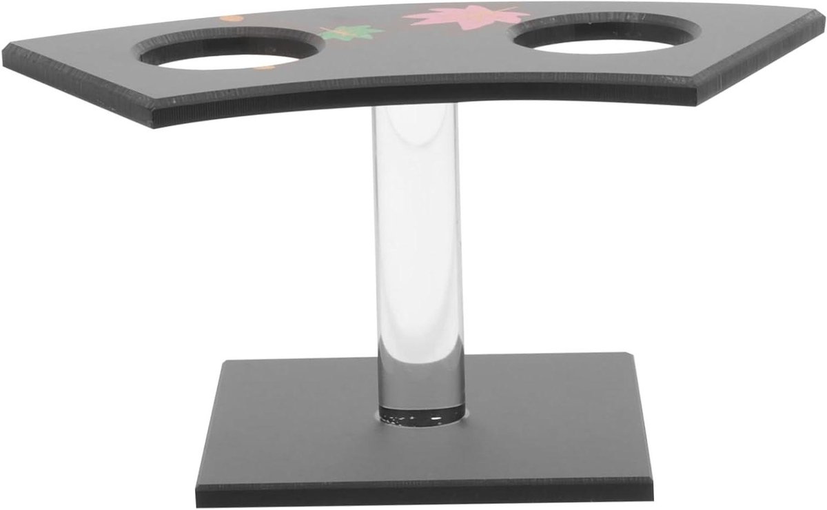 Kegelhouder - Rolhouder Display - Eten Presenteren - Acryl Materiaal - 14 x 7.2 x 7 cm - Zwart