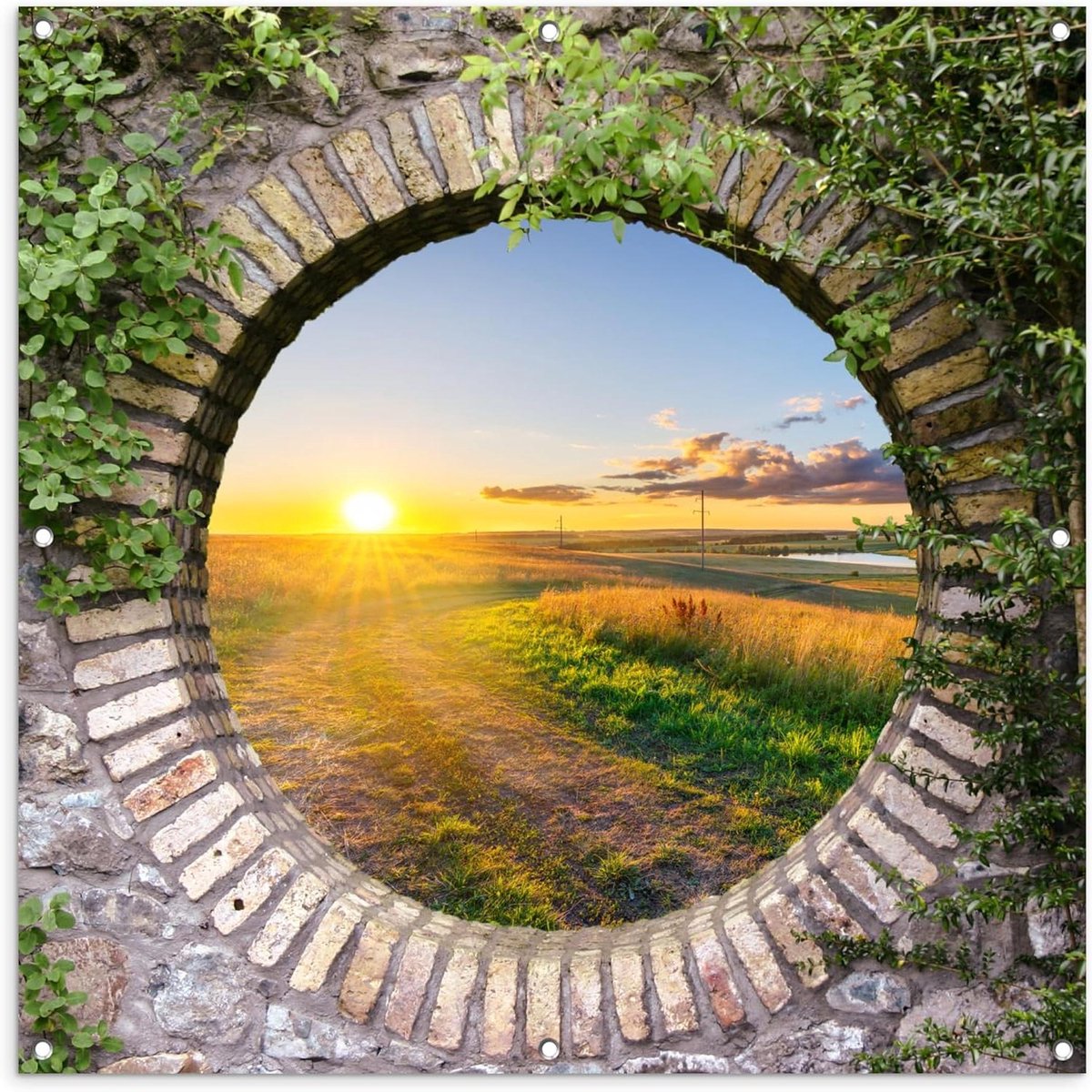 Tuin Poster - Buitenkleed - Tuin Decoratie - UV Bestendig - 100x100 cm - Multicolor