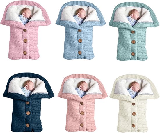 Baby Footmuff Baby Footmuff Warm Soft Baby Footmuff Baby Sleeping Bag Sherpa Lining Winter Bag Autumn Winter Baby Baby Carrier 0-6 Months Pink — afbeelding 4
