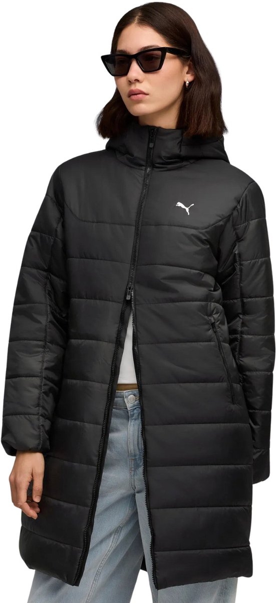 Puma Jas Dames ESS Hooded Padded Parka Zwart