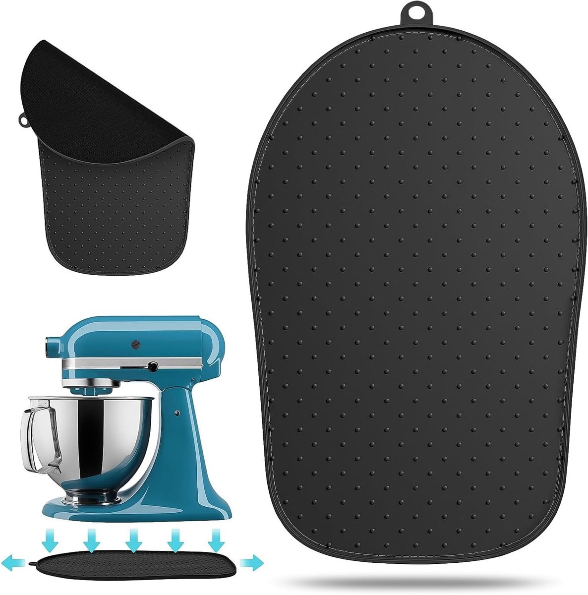 Siliconen Glijmat voor Keukenmachine - Compatibel met 4.3 - 4.8 L Mixers - Keukenaccessoires voor Eenvoudige Beweging en Stabiliteit in de Keuken