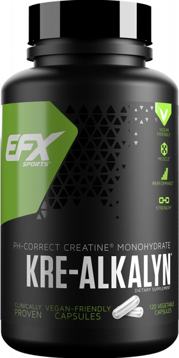 EFX Sports Kre-Alkalyn (120 vCaps) Unflavoured - Creatine - Kre-Alkalyn