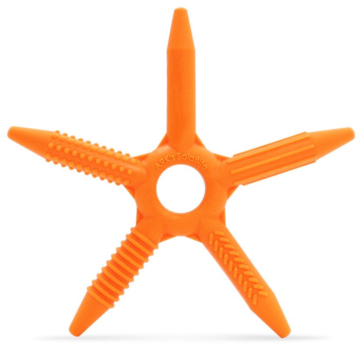 ARK Therapeutic bijtspeelgoed SolaBite vijfpuntig oranje XXT - sensorisch kauwspeelgoed.