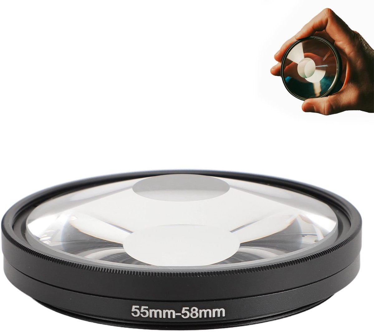 aladdien - 55 Mm Prismalensfilter - Distortion Blur-effectfilter - Antisliptextuur - Videografie - Portretten - Stillevens - Voor optimale prestaties