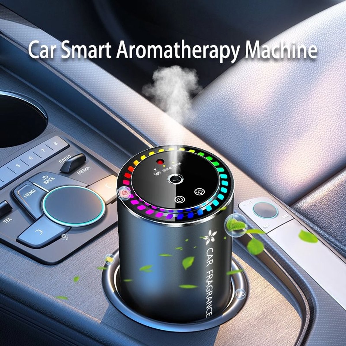 Automatische auto-aromatherapie sprayluchtverfrisser met sterrenplafondlicht - Aluminiumlegering