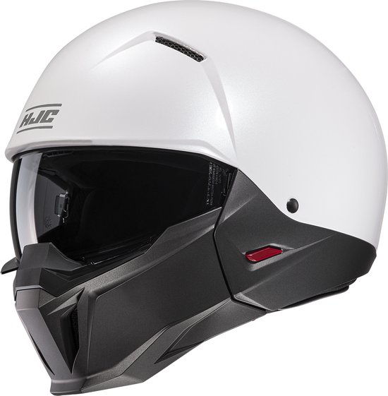 HJC i20 Pearl Wit / Semi Flat Zwart Jethelm - Maat S - Helm