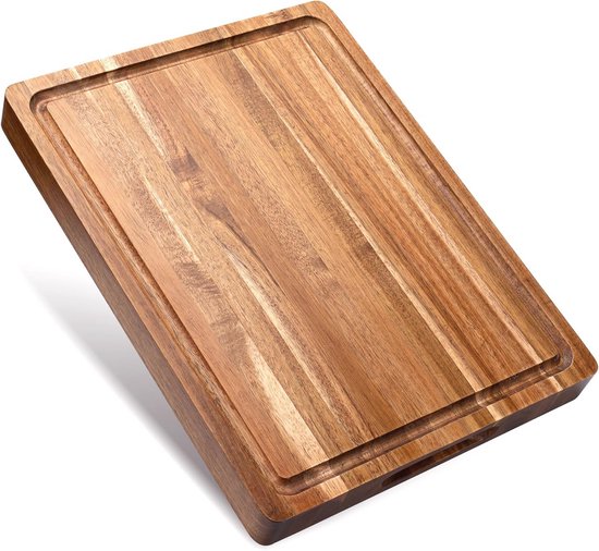 Planche à Découper En Bois – Avec Rainure à Jus Profonde – Cuisine & Service