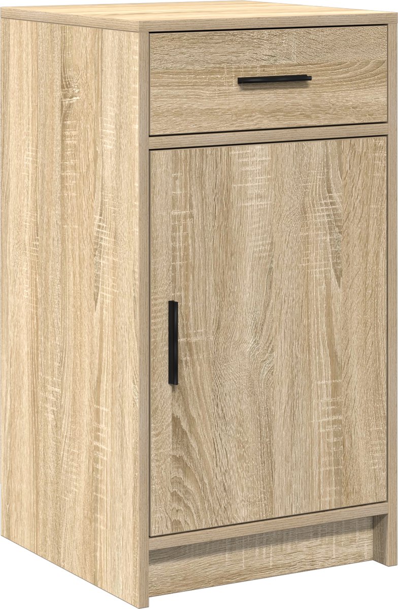 vidaXL - Dressoir - met - lade - Sonoma - Eik - 40 - x - 40,5 - x - 75 - cm - Bewerkt - ho
