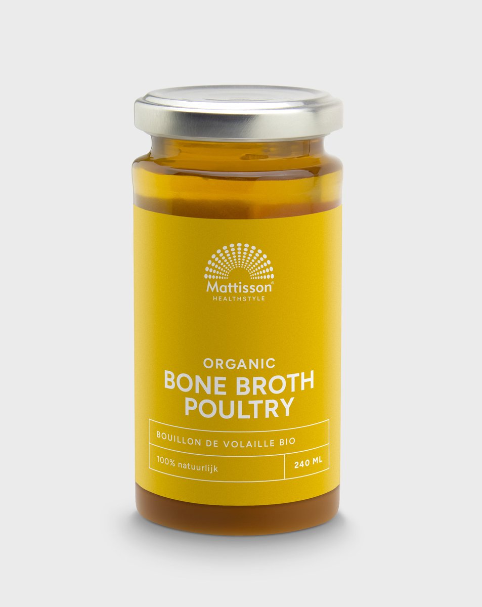 Goedkoopste Mattisson - Biologische Botten Bouillon Gevogelte - Bone Broth Poultry - Bottenbouillon - 240 ml