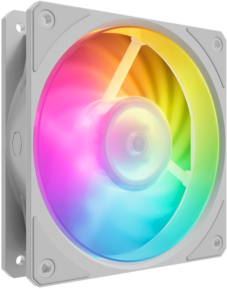 Cooler Master Mobius 120P ARGB White Edition Computer behuizing Ventilator 12 cm Wit