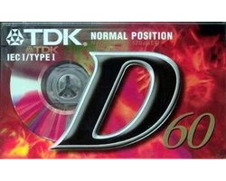 1x TDK Audio Tape D C-60 Audio Cassette 60min