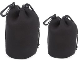 Lenszak lenshoesset ter bescherming van SLR-lenzen - Neopreen waterdichte beschermhoes voor fotolenzen - Geschikt voor Canon, Nikon, Tamron - Zwart