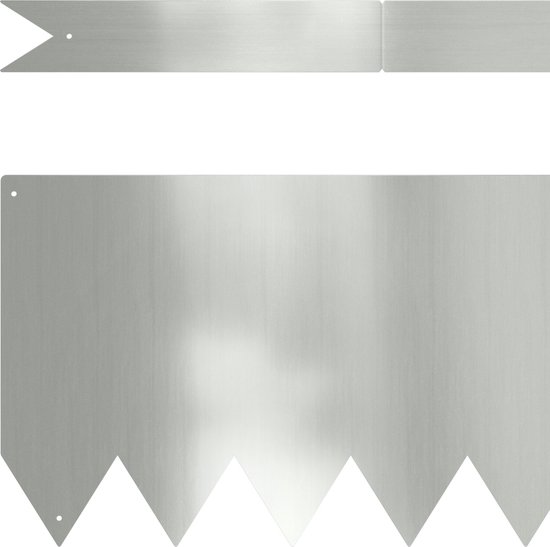 vidaXL - Grasafscherming - 10 - pcs - Zilver - 100 - x - 0.05 - x - 20 - cm - Gegevens - staal