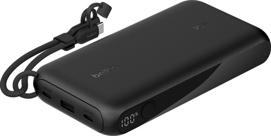 Belkin BoostCharge Powerbank 20.000mAh 20W Zwart met Display - Belkin - €27,99