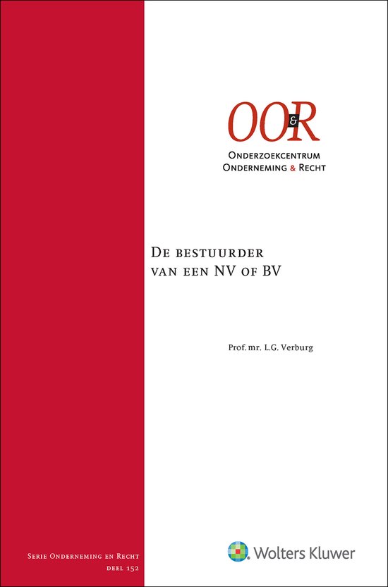 De bestuurder van de NV of BV - cover