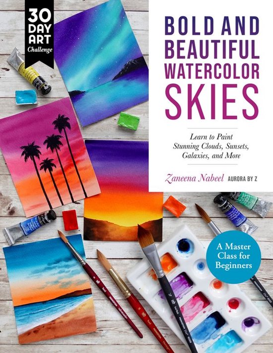 30 Day Art Challenge - Bold and Beautiful Watercolor Skies - cover