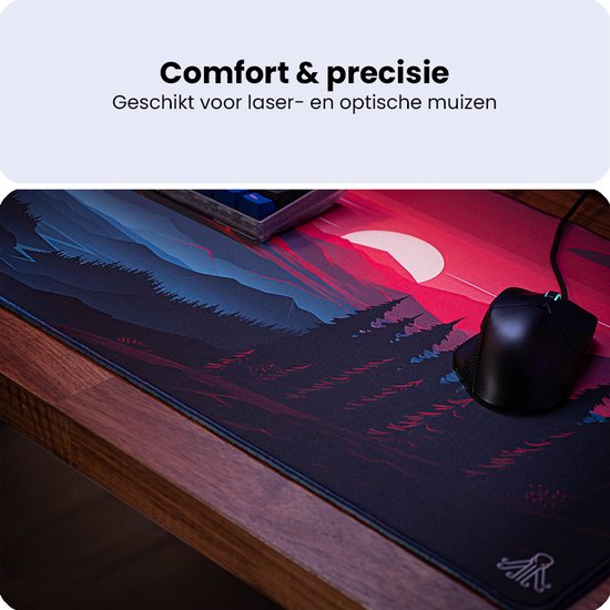 HIVEM1ND Twilight Valley - Tapis de souris de Gaming - Tapis de souris - Sous-main de bureau - 90x40 CM