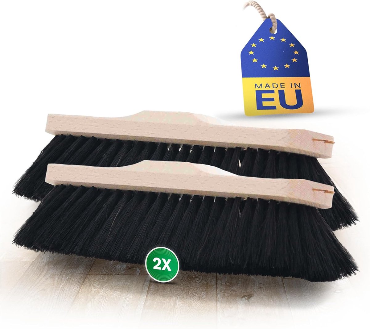 2x paardenhaar bezem handbezem fijn dierenhaar staarthaar (2x bezem)