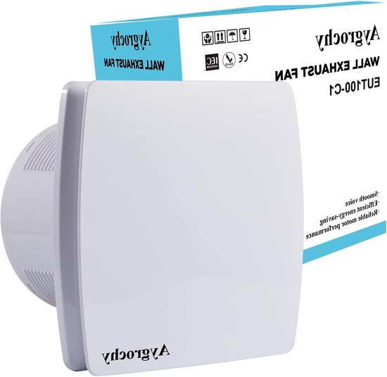 Vent-Axia Supra Design 100 HT Badkamerventilator 100mm Met Timer En Vochtsensor 90m3h
