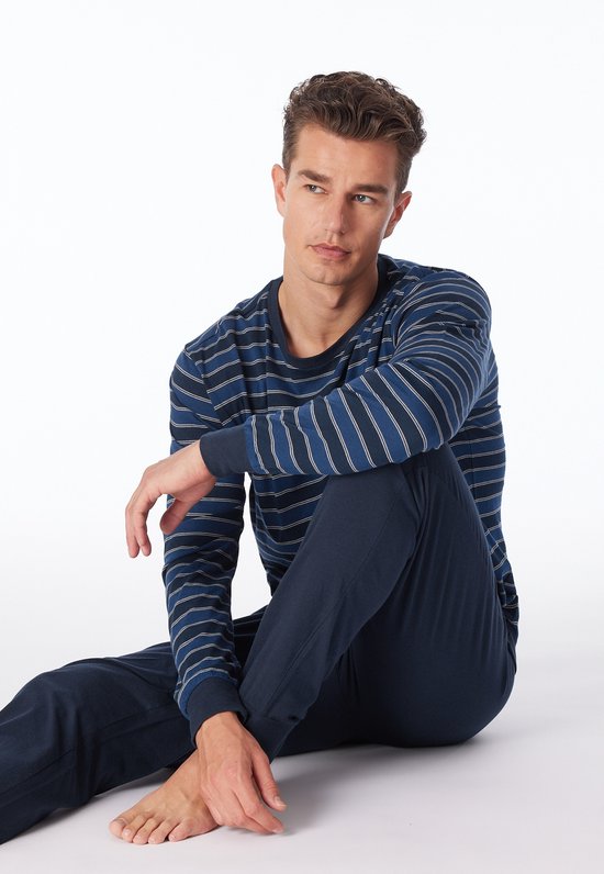 Schiesser Pantalon long pyjama - 800 Blue - taille XL (XL) - Hommes Adultes - 100% coton - 181534-800-XL
