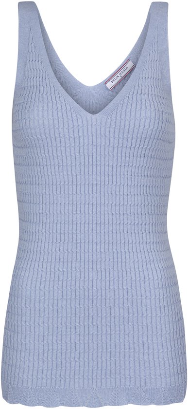 Felix Hardy Tricot T-shirts de 3 débardeurs d'été pour femme Beige-Bleu ciel-Bleu marine - S