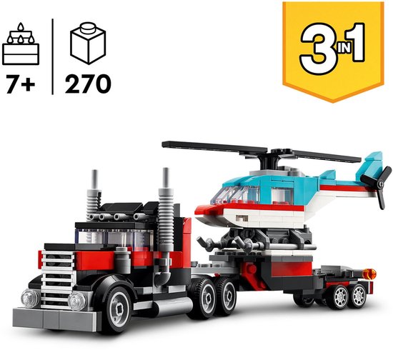 LEGO Creator 3in1 Truck avec hélicoptère - 31146