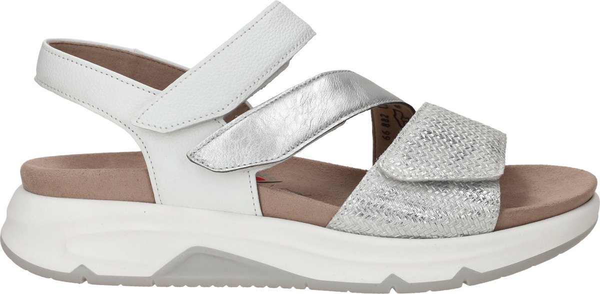 Gabor Rolling Soft Leren Dames Sandalen - Wit - 38.5