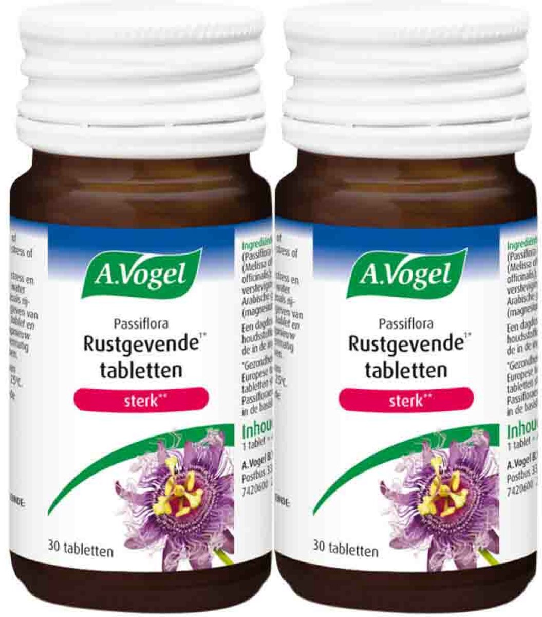 A.Vogel Passiflora Rustgevend Sterk - 2 x 30 tabletten - Voordeelverpakking