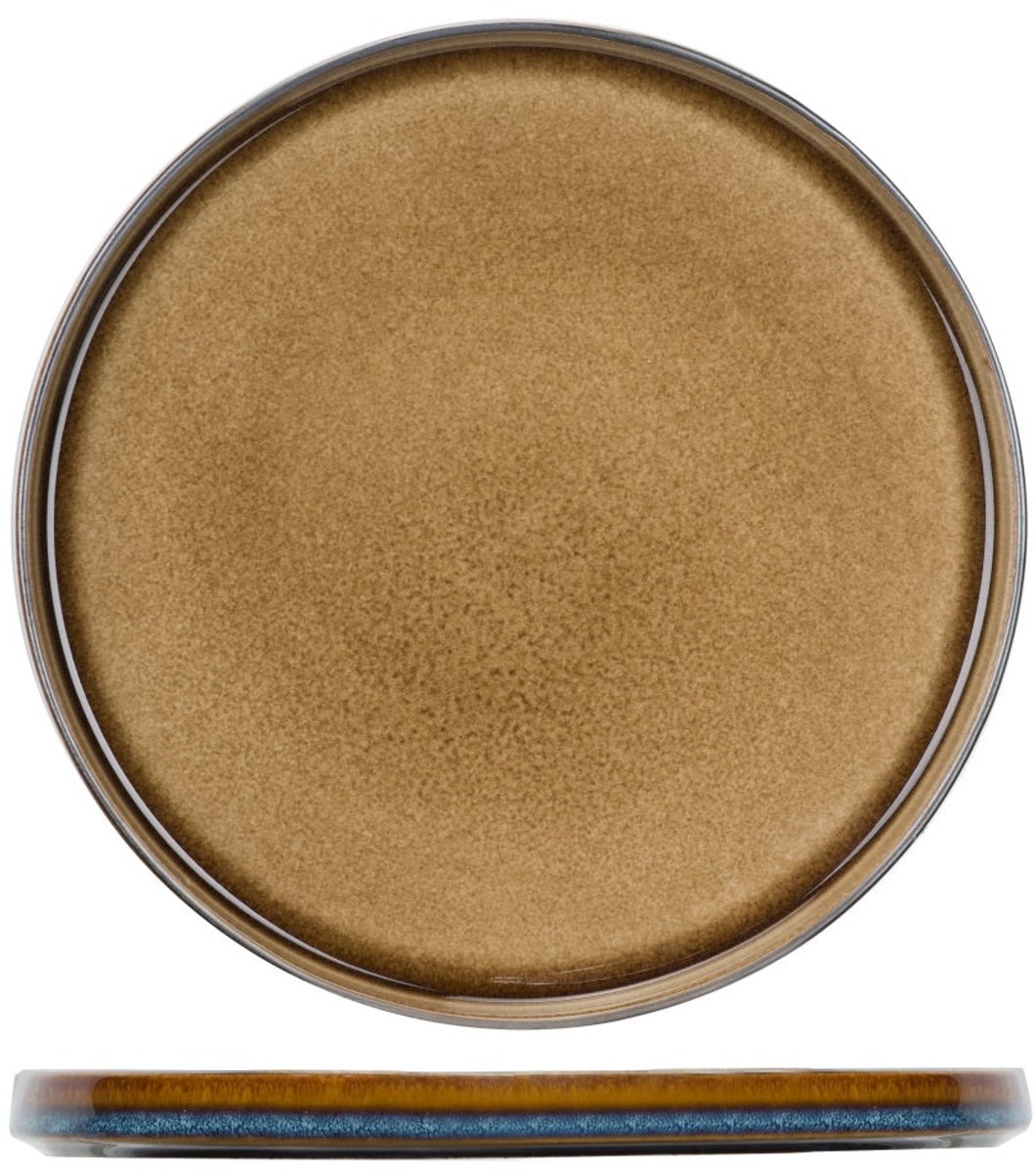 Cosy & Trendy Dinerbord Quintana Amber - 4 Stuks ø 28 cm Porselein - Vaatwasser- & Magnetronbestendig