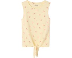 Vertbaudet Bedrukte tanktop met knoop voor meisjes
