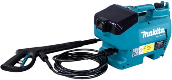 Makita DHW 080 PG4K Snoerloze hogedrukreiniger 36 V ( 2x 18 V ) 80 bar 380 l/u Borstelloos + 4x oplaadbare accu 6.0 Ah + dubbele lader van Makita — afbeelding 2