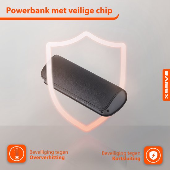 Petite batterie externe porte-clés 2600 mAh - Ultra légère et compacte - Port de charge USB A - Compatible avec Mini Powerbank iPhone / Samsung - 68 grammes - Batterie externe Zwart