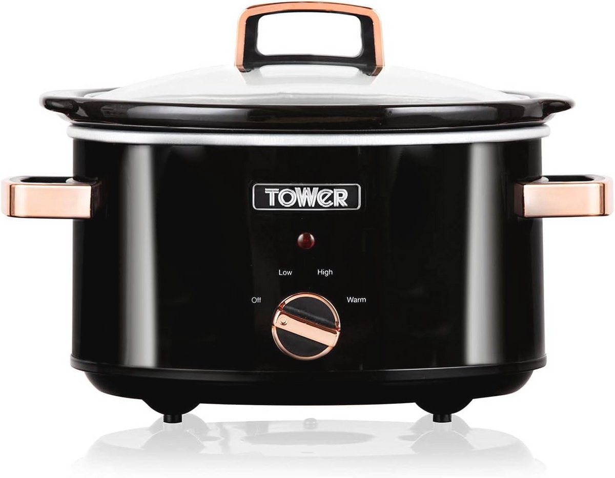 Roestvrijstalen Slowcooker 3,5L met 3 Warmte-instellingen en Warmhoudfunctie