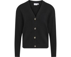 Vila Vest Viril V-neck Knit Cardigan - Noos 14107411 Black Dames Maat - XL
