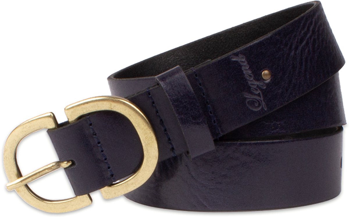 Legend Dames - Leren riem - Blauw - 105cm
