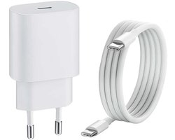 USB C Adapter 25W Oplader met USB C naar USB C Oplaadkabel - 2M kabel Geschikt voor Samsung Galaxy S25/S24/S23 Ultra/FE/Plus/A16/A15/A55/A35/A56/A36/A26 & iPhone 16 /15/Pro/Pro max