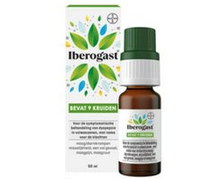 Iberogast Druppels 50ml | Geneesmiddel met 9 Kruiden | Verlicht Maag- en Darmklachten zoals Krampen, Maagpijn, Maagzuur, Misselijkheid en Opgeblazen Gevoel