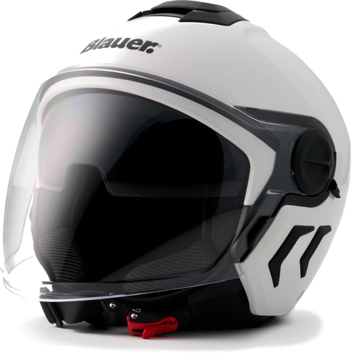 Blauer Demi Jet DJ-01 Monocolor Wit Jethelm - Helm