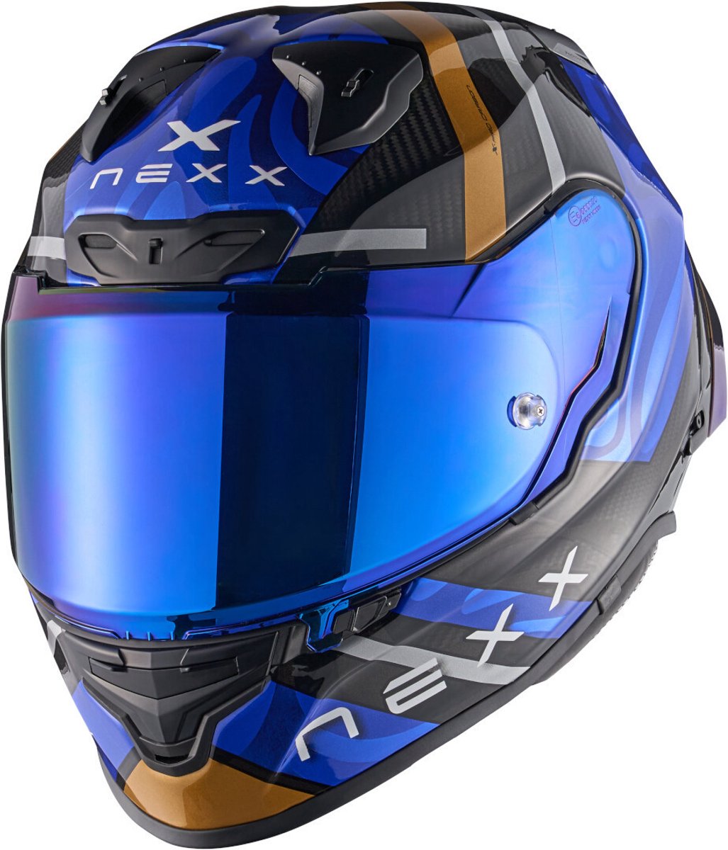Nexx X.R3R Swirl Carbon Donkerblauw Integraalhelm - Maat L - Helm