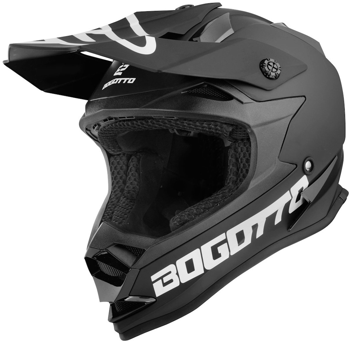 Bogotto V321 Solid Mat Zwart Crosshelm - Maat XL - Helm