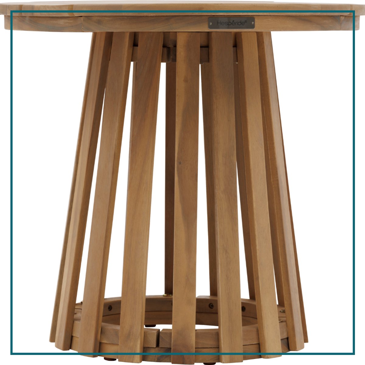 HESPERIDE HIXA Bijzettafel - buiten - Tafel - Rond - Buitentafel - Tuintafel - 50x50cm - Acacia hout - Neutraal - OSUNA