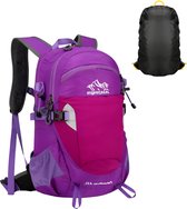 CarryQuest® - Sac à dos de Plein air - Léger et Stockage de l'eau - Sac de voyage pour camping - Design patchwork - Unisexe - Sac de Alpinisme Marche capacité - Sac de rangement pour Water - Violet