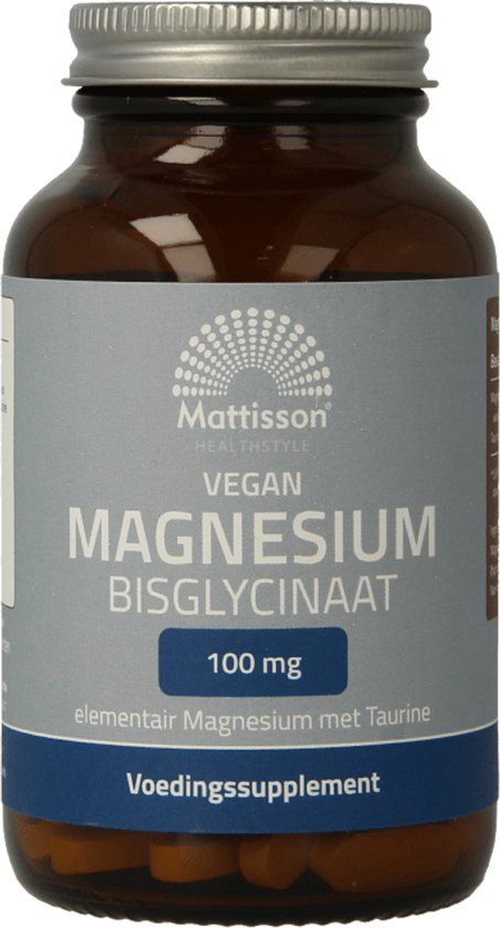 Mattisson - Magnesium Bisglycinaat 833mg - Vegan Voedingssupplement - 90 Magnesium Tabletten