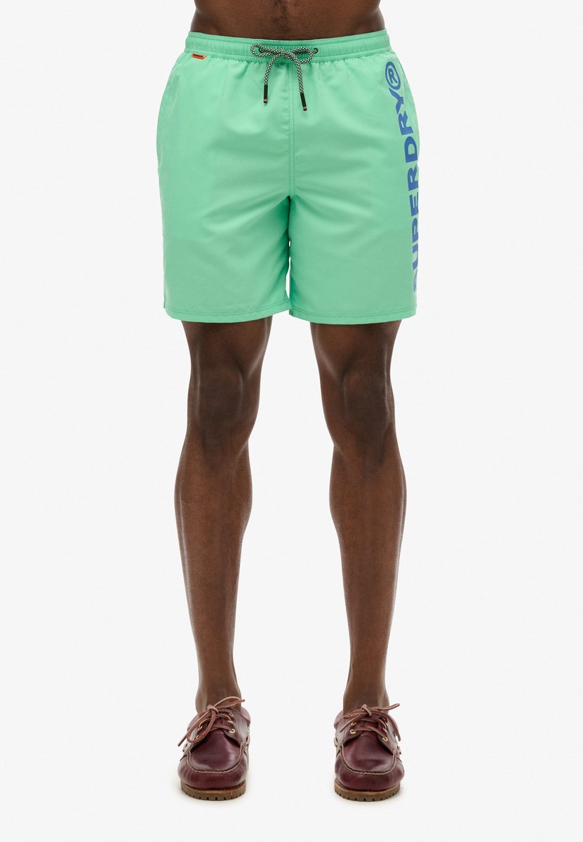 Superdry Sport Graphic zwemshort 43 cm Heren Zwembroeken Groen