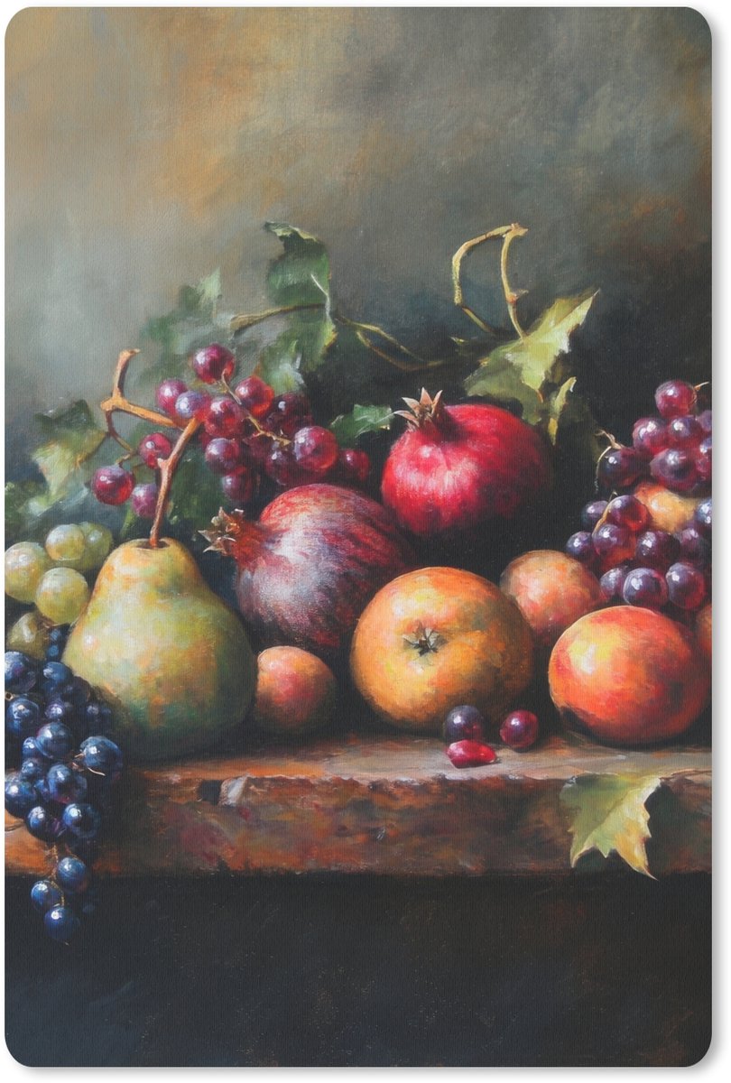Muismat 18x27 cm - Mousepad Rustiek - Stilleven - Fruit - Muismatten